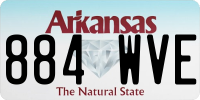 AR license plate 884WVE