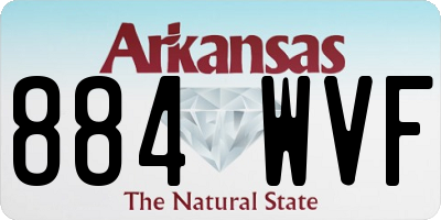 AR license plate 884WVF