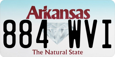 AR license plate 884WVI