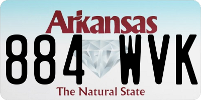 AR license plate 884WVK