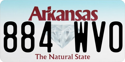 AR license plate 884WVO