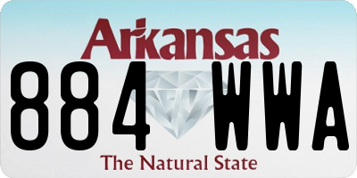 AR license plate 884WWA