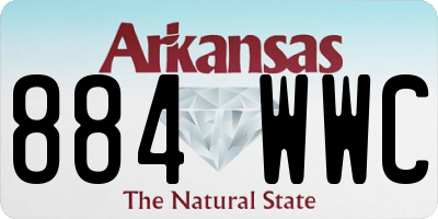 AR license plate 884WWC