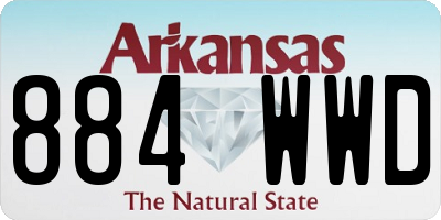 AR license plate 884WWD