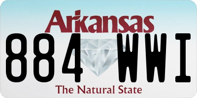 AR license plate 884WWI