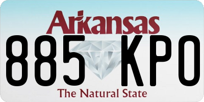 AR license plate 885KPO