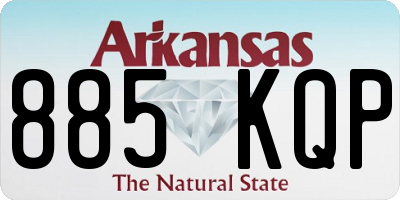AR license plate 885KQP