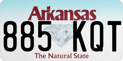 AR license plate 885KQT