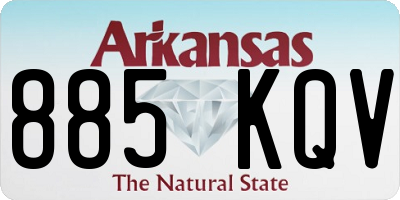 AR license plate 885KQV
