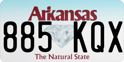AR license plate 885KQX