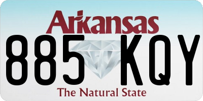 AR license plate 885KQY