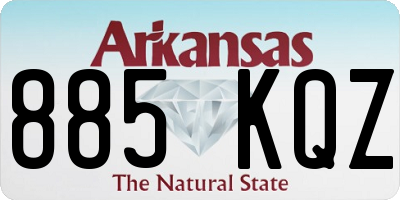 AR license plate 885KQZ