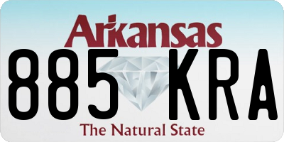 AR license plate 885KRA