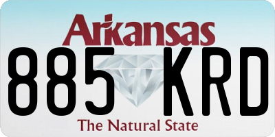AR license plate 885KRD
