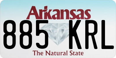 AR license plate 885KRL
