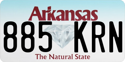 AR license plate 885KRN