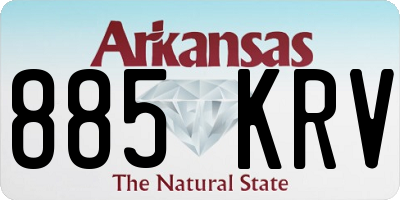 AR license plate 885KRV