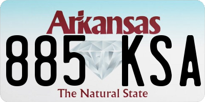 AR license plate 885KSA