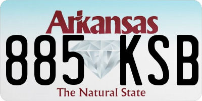 AR license plate 885KSB