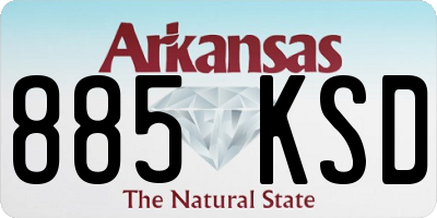 AR license plate 885KSD