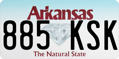 AR license plate 885KSK