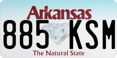 AR license plate 885KSM