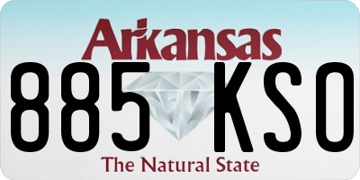 AR license plate 885KSO