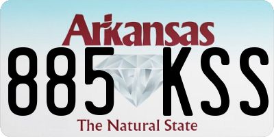 AR license plate 885KSS