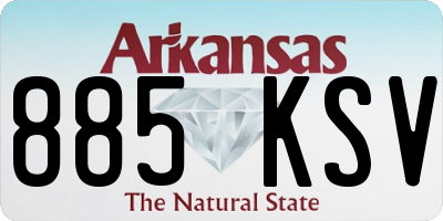 AR license plate 885KSV