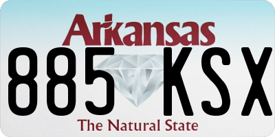 AR license plate 885KSX