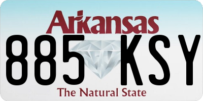 AR license plate 885KSY