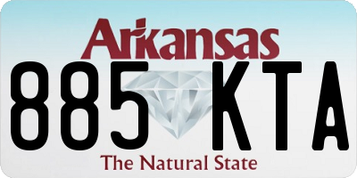 AR license plate 885KTA