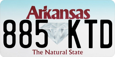 AR license plate 885KTD