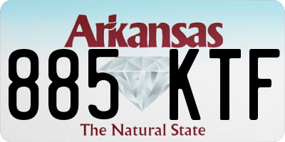 AR license plate 885KTF