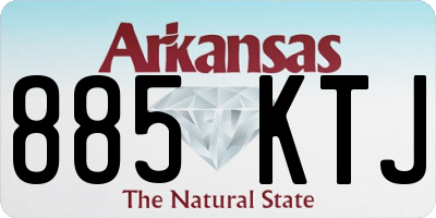 AR license plate 885KTJ