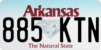 AR license plate 885KTN