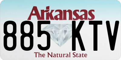 AR license plate 885KTV