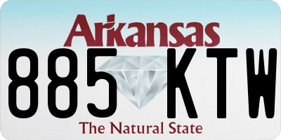 AR license plate 885KTW