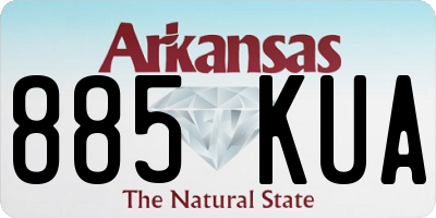 AR license plate 885KUA