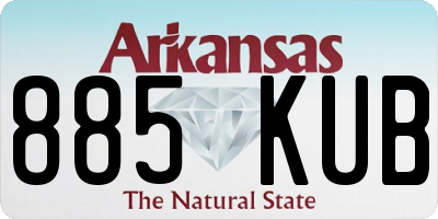 AR license plate 885KUB