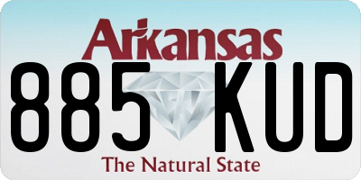AR license plate 885KUD