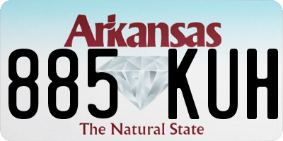 AR license plate 885KUH