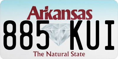 AR license plate 885KUI