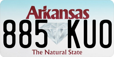 AR license plate 885KUO