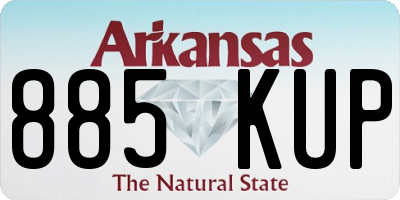AR license plate 885KUP