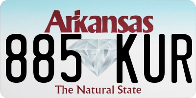 AR license plate 885KUR