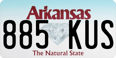 AR license plate 885KUS