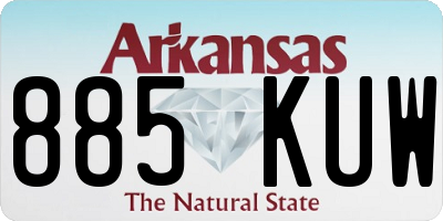 AR license plate 885KUW