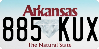 AR license plate 885KUX