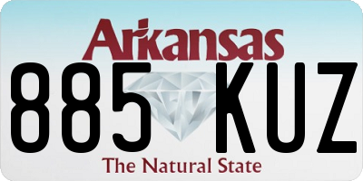AR license plate 885KUZ